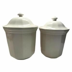 Vintage Pfaltzgraff Heritage White Canisters – Large & XL